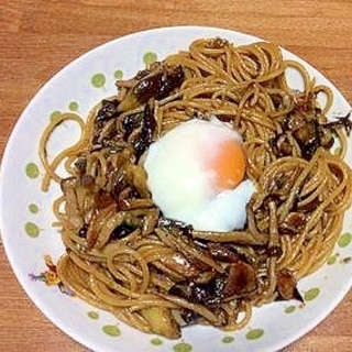 なすとにんにくの甘辛醤油麹パスタ